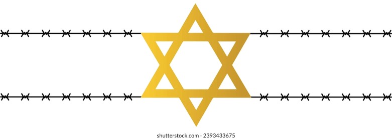 International Holocaust Remembrance Day vector. Star of David . January 27. Important day