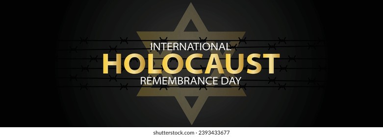 International Holocaust Remembrance Day vector. Star of David . January 27. Important day