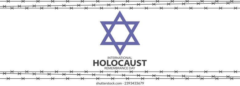 Vektor des Internationalen Holocaust-Gedenktages. Star von David . 27. Januar. Wichtiger Tag