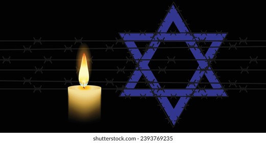 International Holocaust Remembrance Day vector. Star of David . January 27. Important day