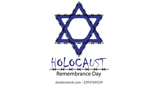 International Holocaust Remembrance Day vector. Star of David . January 27. Important day
