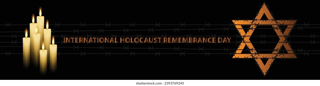 International Holocaust Remembrance Day vector. Star of David . January 27. Important day