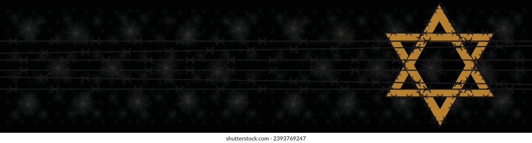 International Holocaust Remembrance Day vector. Star of David . January 27. Important day