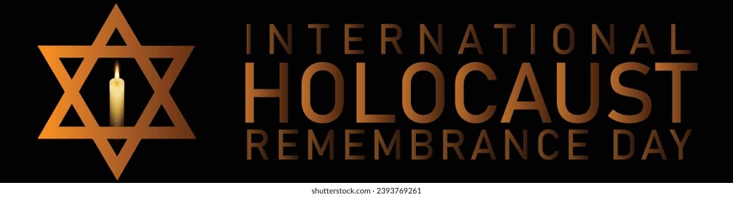 International Holocaust Remembrance Day vector. Star of David . January 27. Important day