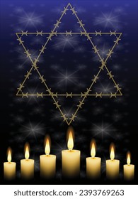 International Holocaust Remembrance Day vector. Star of David . January 27. Important day
