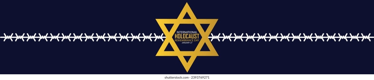 International Holocaust Remembrance Day vector. Star of David . January 27. Important day