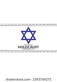 International Holocaust Remembrance Day vector. Star of David . January 27. Important day