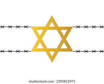 International Holocaust Remembrance Day vector. Star of David . January 27. Important day