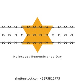 Vektor des Internationalen Holocaust-Gedenktages. Star von David . 27. Januar. Wichtiger Tag