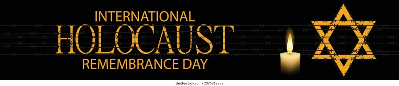 International Holocaust Remembrance Day vector. Star of David . January 27. Important day