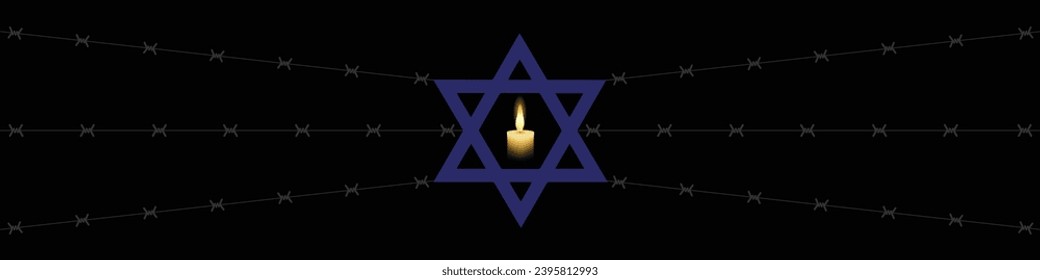 International Holocaust Remembrance Day vector. Star of David . January 27. Important day