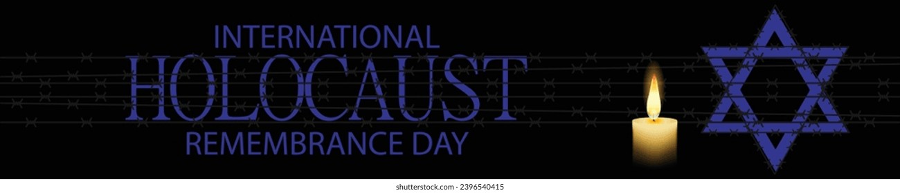 International Holocaust Remembrance Day vector. Star of David . January 27. Important day