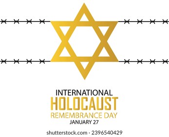 International Holocaust Remembrance Day vector. Star of David . January 27. Important day
