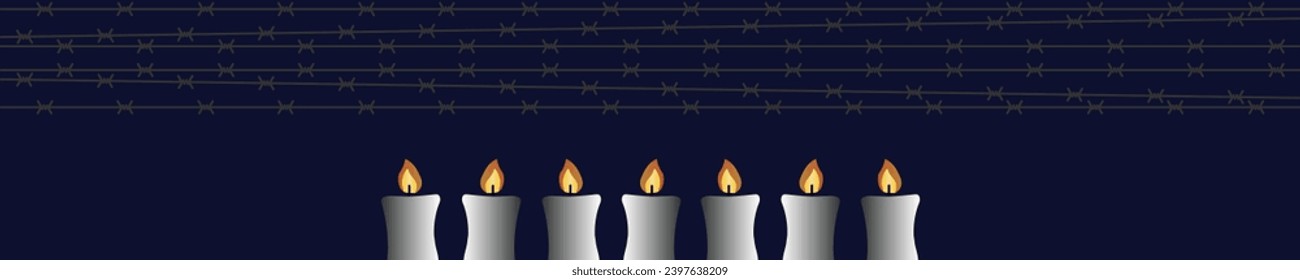 Vektor des Internationalen Holocaust-Gedenktages. Star von David . 27. Januar. Wichtiger Tag