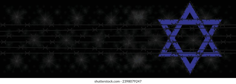 International Holocaust Remembrance Day vector. Star of David . January 27. Important day