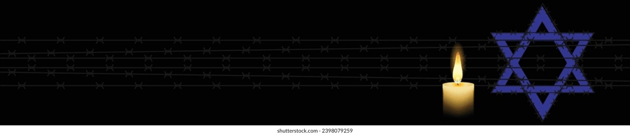 Vektor des Internationalen Holocaust-Gedenktages. Star von David . 27. Januar. Wichtiger Tag