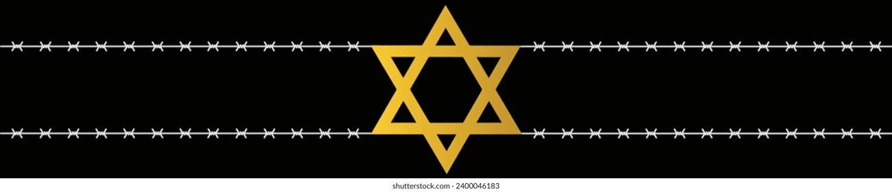International Holocaust Remembrance Day vector. Star of David . January 27. Important day