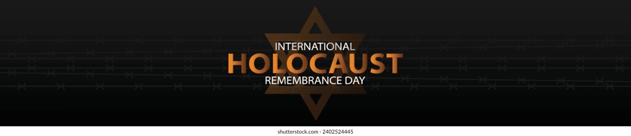 Vektor des Internationalen Holocaust-Gedenktages. Star von David . 27. Januar. Wichtiger Tag