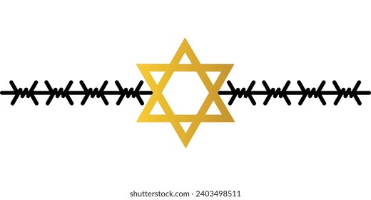 International Holocaust Remembrance Day vector. Star of David . January 27. Important day