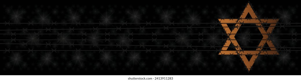 International Holocaust Remembrance Day vector. Star of David . January 27. Important day