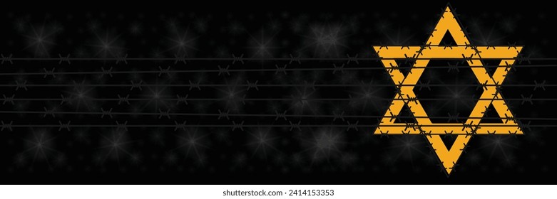 International Holocaust Remembrance Day vector. Star of David . January 27. Important day