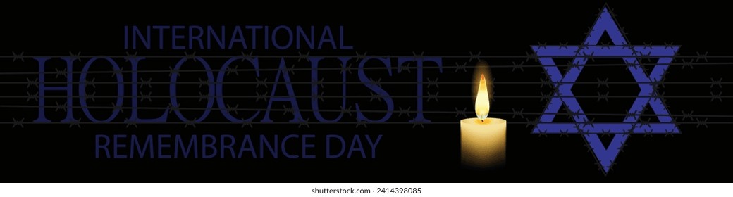 International Holocaust Remembrance Day vector. Star of David . January 27. Important day