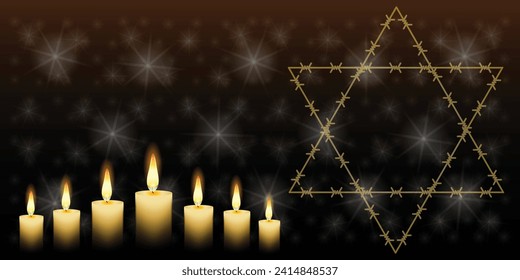 International Holocaust Remembrance Day vector. Star of David . January 27. Important day