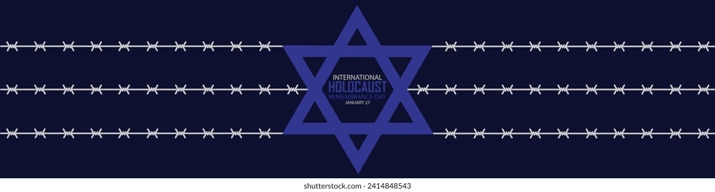 International Holocaust Remembrance Day vector. Star of David . January 27. Important day