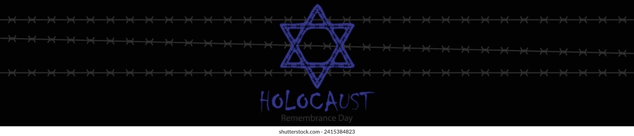 International Holocaust Remembrance Day vector. Star of David . January 27. Important day