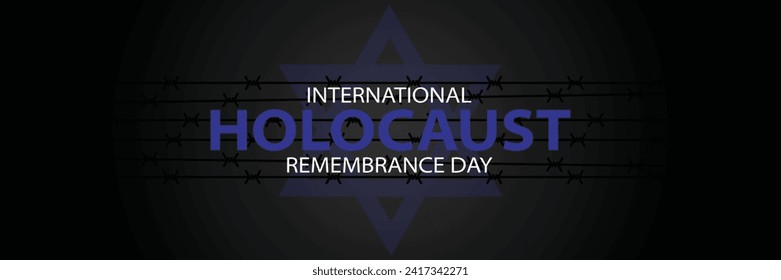 International Holocaust Remembrance Day vector. Star of David . January 27. Important day