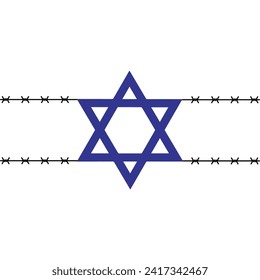Vector del Día Internacional del Recuerdo del Holocausto. Estrella de David. 27 de enero. Día importante
