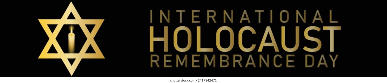 International Holocaust Remembrance Day vector. Star of David . January 27. Important day