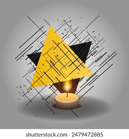 Vektorgrafik zum Internationalen Holocaust-Gedenktag, 27. Januar. Gedenktag zum Zweiten Weltkrieg. Der Gelbe Davidstern benutzte Getto- und Konzentrationslager und Opfer Hände Silhouetten.	