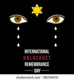 International holocaust remembrance day vector creative concept