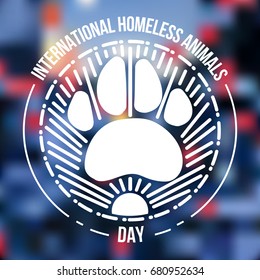 International Homeless Animals Day Celebration Banner. Vector