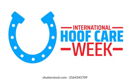 International Hoof Care Week background banner or poster design template. observed every year in January. Holiday concept. Use to any Template, card, poster, placard, template.