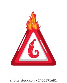 international hot and spicy food day sign illustration