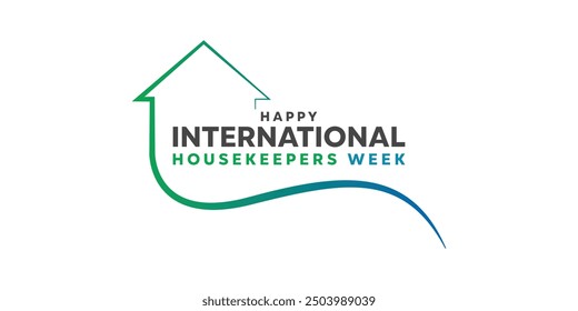 International Housekeepers Week. Great for cards, banners, posters, social media and more. White background.