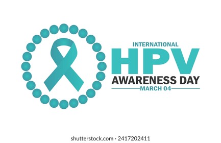 International HPV Awareness Day Vector illustration. March 4. Holiday concept. Template for background, banner, card, poster with text inscription.