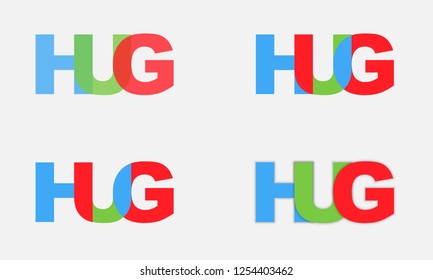 International hug day vector illustrations.