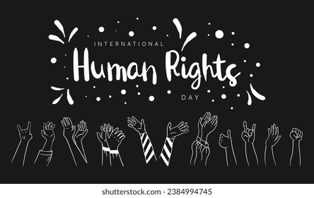 International human right day background celebrated on december 10.