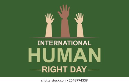 International human right day background celebrated on 10 December.   illustration Template for Poster, Banner, Greeting, Card, Flyer, Cover, Sale, Promotion. Vector Illustration. EPS 10