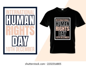 International Human Rights Day 10th December T-shirt design