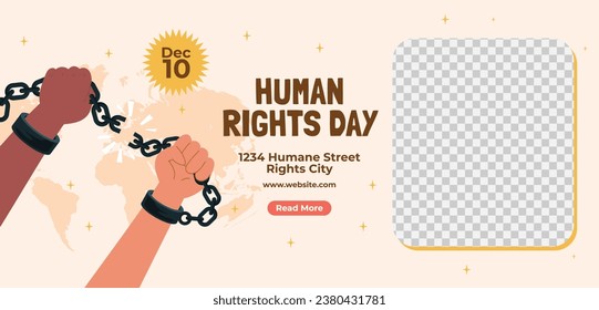 International Human Rights Day background. World human rights day celebration. December 10. Vector illustration Template design for Poster, Banner, Greeting, Card, Flyer, Cover, Social media, post.