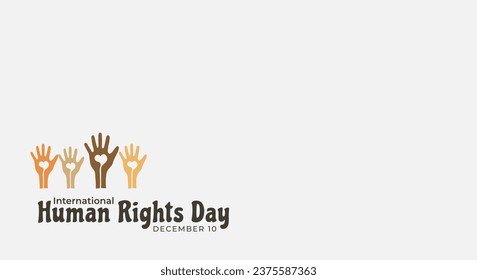 International human rights day. Celebration greeting design on December 10 for background elements, banner, poster