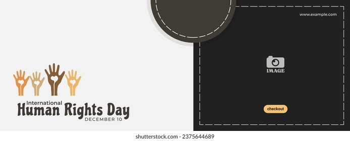 International human rights day. Celebration greeting design on December 10 for background elements, banner, poster