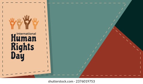 International human rights day. Celebration greeting design on December 10 for background elements, banner, poster