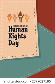 International human rights day. Celebration greeting design on December 10 for background elements, banner, poster