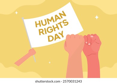 International Human Rights Day Concept. Colored flat vector illustration isolated.