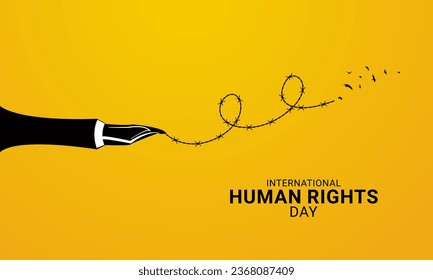 International Human Rights Day. Creative Human Rights Day. Human Rights creative design for banner, poster, and 3D Illustration. svg